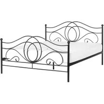 Beliani Bett mit Lattenrost Metall Lyra 140 x 200 cm