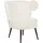 Beliani Sessel VOSS Bouclé 60 x 76 x 52 cm Weiß/Schwarz