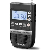 AM FM Mini Radio Bluetooth Digital Manuelle Senderspeicher Timer Taschenradio