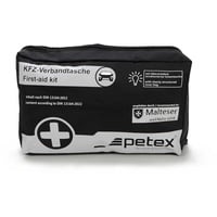 Petex KFZ-Verbandtasche Auto Erste Hilfe Set, (Inhalt nach DIN 13164:2022, inkl. Verbandmaterial), Verbandskasten mit 42 Teilen