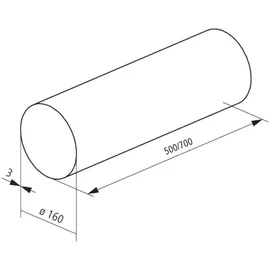 Kermi Kermi, x-well D12 Einschubrohr 500 mm, 2 Putzdeckel