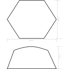 vidaXL Pool-Zelt blau 660x580x250 cm