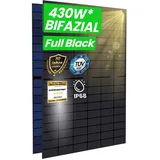 430W Solarmodul Full Black Bifacial Photovoltaik Solarpanel PV Modul