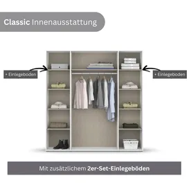 Rauch Wäscheschrank VOYAGER 187 x 194 x 53 cm Braun/Weiß
