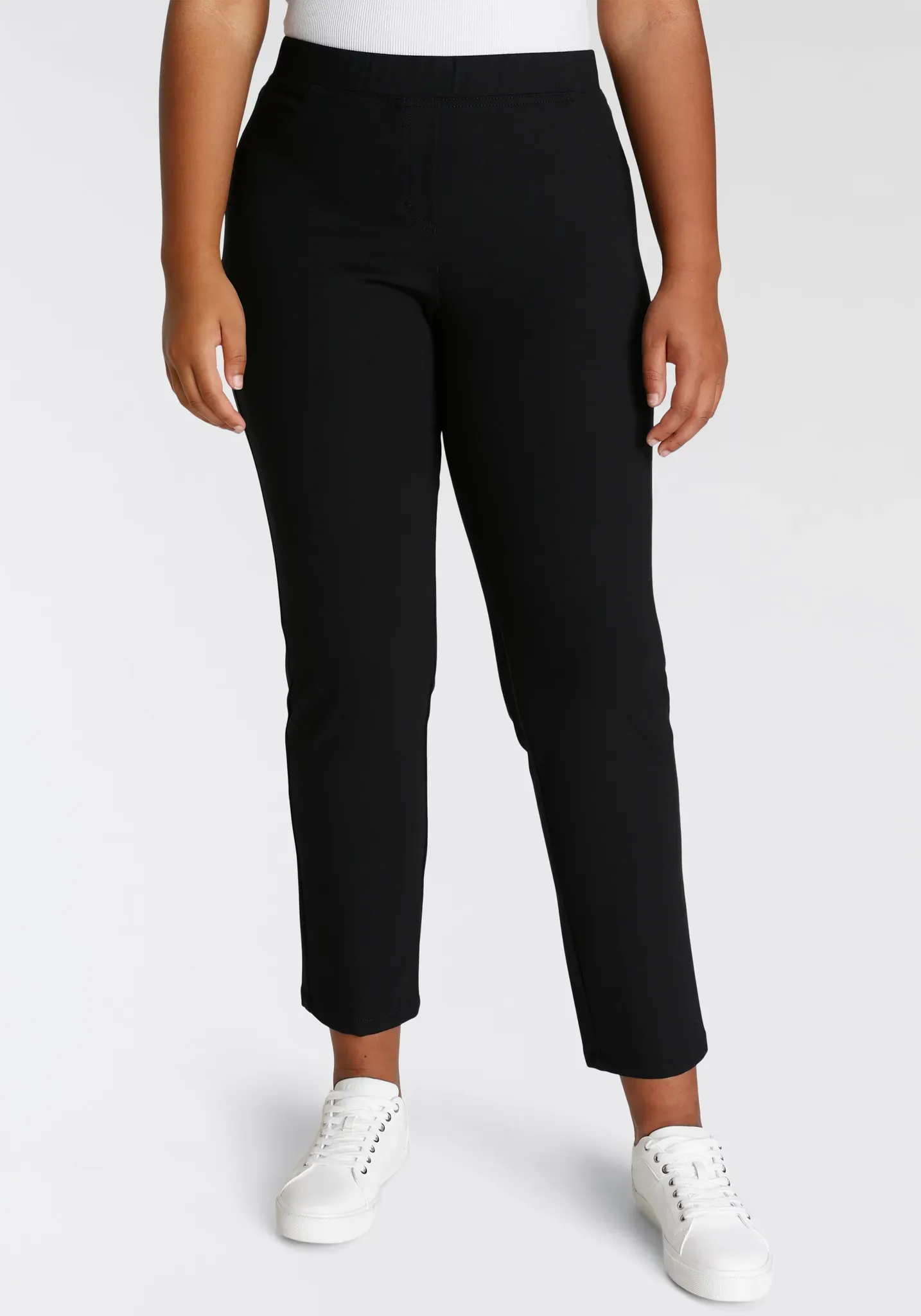 Jerseyhose KJBRAND "Jenny" Gr. 42, N-Gr, schwarz Damen Hosen Jerseyhosen mit elastischem Schlupfbund