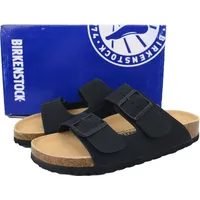 Birkenstock Arizona Soft Footbed Schwarz Glattleder - Schwarz - 42