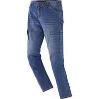 Terrax Workwear Herren Denim-Arbeitshose in sportlich schmaler Passform - Bundhose Jeans-Look mit vielen Taschen in Marine Größe 56
