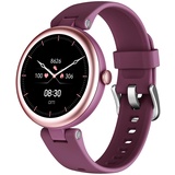 SHANG WING Lynn Smartwatch Damen,1.1 Zoll Klein Touchscreen Fitnessuhr Damen,Klein Stilvoll Fitnessuhr mit Schrittzähler Schlafmonitor SpO2-Überwachung Pulsuhr Smartwatch für Android iOS