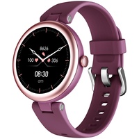 SHANG WING Lynn Smartwatch Damen,1.1 Zoll Klein Touchscreen Fitnessuhr Damen,Klein Stilvoll Fitnessuhr mit Schrittzähler Schlafmonitor SpO2-Überwachung Pulsuhr Smartwatch für Android iOS