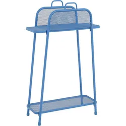 Metall Balkonregal blau Balkon Garten Terrasse Regal Standregal Möbel Tisch