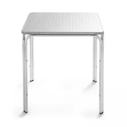 Oviala Business Quadratischer Gartentisch aus Aluminium - Oviala