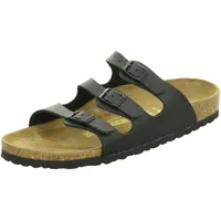 Birkenstock Damen Florida Birko-Flor Softfootbed Pantoletten, Schwarz 41