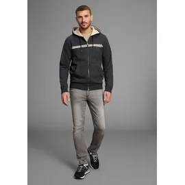 Bruno Banani Sweatjacke moderner Brustprint Gr. XL (56/58), anthrazit melange, , 57805329-XL