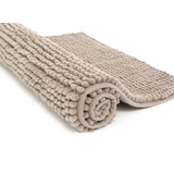 Pincy rutschfeste Chenille Badematte – 50 x 80 cm zottelige Mikrofaser-Badematte – schnell wasserabsorbierend, maschinenwaschbar, strapazierfähiger Bodenteppich, für Badezimmer, Zimmer (Beige)