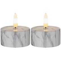 Star Trading Flamme Marble Teelichter 6 cm grau 2 St.