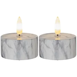 Star Trading Flamme Marble Teelichter 6 cm grau 2 St.