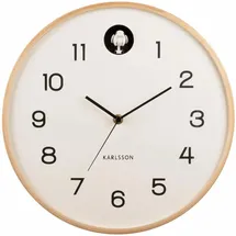 Karlsson Wanduhr Natural Cuckoo - Ø31,5x6cm - Weiß