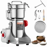 VEVOR 300 g elektrische Getreidemühle, Hochgeschwindigkeits-Gewürzmühlen mit 1500 W, Pulverisiermaschine aus Edelstahl, für trockene Körner, Gewürze, Müsli, Kaffee, Mais, Pfeffer, Schwenktyp