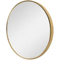 [en.casa] Wandspiegel, Gold, Glas, Rund, 40x2.8x40 cm, Spiegel, Wandspiegel