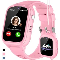 4G Smartwatch Kinder mit GPS und Telefon Videoanruf SOS Schrittzähler Spiele Wecker Lernkarten Wasserdicht  Kindertelefon - Rosa