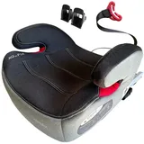 XOMAX XL313 Kindersitz mit ISOFIX und Gurtfuhrung I mitwachsend 15-36 kg, ca. 3-12 Jahre, Korpergroße von 125–150 cm, Gruppe 2/3 I Bezug abnehmbar und waschbar I ECE R129 I grau