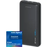 Xlayer Powerbank Micro 20000 mAh schwarz