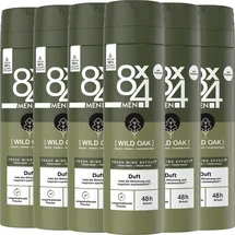 8X4 Deo Spray Wild Oak 6 x 150 ml
