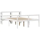 vidaXL Bett Seniorenbett mit Kopfteil ohne Matratze Weiß 140x200 cm