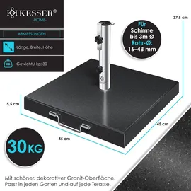 Kesser Schirmständer Granit 30 kg Grau