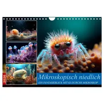 Calvendo Mikroskopisch niedlich (Wandkalender 2026 DIN A4 quer), CALVENDO Monatskalender