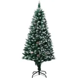vidaXL Künstlicher Weihnachtsbaum mit Zapfen und Schnee Grün 150 cm
