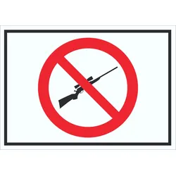Waffen verboten Schild Symbol A1 (594x841mm)