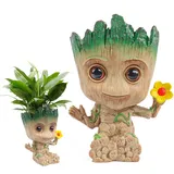 BGNXHYB Baby Groot, Flower Groot Blumentopf mit Ablaufloch, Groot Sukkulenten Pflanzgefäß, für Groot Dekorationen, Home Decorations, Aquarium Luftblasen Dekoration (A)