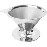 Permanenter Kaffeefilter (600 Mesh), Wiederverwendbarer Kaffeefilter Aus Edelstahl, Tragbar, Papierloser Kaffeefilterhalter Mit Doppeltem Mesh, 1–4 Tassen Kaffee-tropffilter, 13,8 Cm