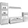 Home Affaire Wohnwand HOME AFFAIRE "Carat", weiß (weiß, weiß hochglanz), B:302cm, Kastenmöbel-Sets, Wohnwand, wird jeweils mit zwei Leisten angeliefert, 1 x grau, 1 x weiss