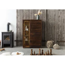 Wolf Möbel Highboard 206 100 x 40 x 150 cm Dunkelbraun