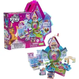 Hasbro My Little Pony Mini World Magic Mini-Kristallspielhaus, Spielset mit 5 Sammelfiguren, 3 cm