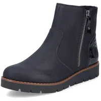 Rieker Damen Ankle Boots 44950, Frauen Stiefeletten, lose Einlage,uebergangsstiefel,knöchelhoch,reißverschluss,Stiefel,schwarz (00),38 EU / 5 UK - 38 EU