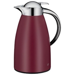 Alfi Isolierkanne Signo Thermoskanne 1L Metall Kaffeekanne Heiß/Kalt Teekanne BPA Rot, Spülmaschinengeeignet,24Std Kalt,12Std Heiss,BPA frei,AromaSafe® rot