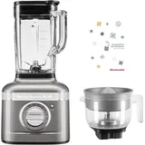 KitchenAid K400 Standmixer Saftpaket - Medaillon Silber