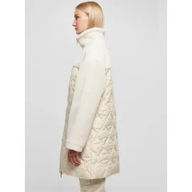 URBAN CLASSICS Oversized Sherpa Quilted Mantel Soft Seagrass / White Sand XS