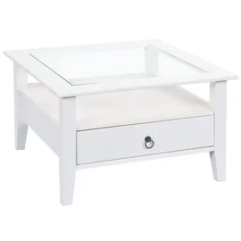 Interlink Provence mit Schubladen Holz Glas weiß 75 x 45 cm