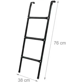 Relaxdays Trampolin Leiter schwarz 96 cm x 38 cm