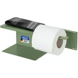 Wenko Turbo-Loc® Toilettenpapierhalter mit Ablage Mod. Lizan, grün Befestigen ohne Bohren,