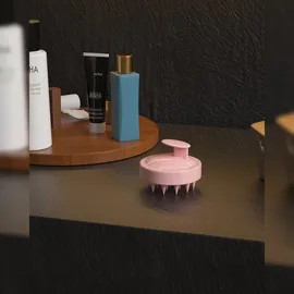 Intirilife Kopfhaut Massagebürste aus Silikon in Pink | Gr.: onesize