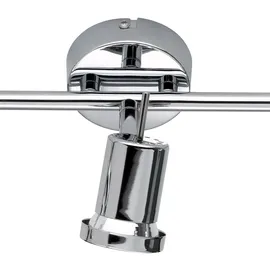 WOFI Deckenleuchte 3-flg. 43 cm Chrom, Glas, Kunststoff