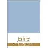 JANINE Spannbettlaken Mako-Jersey 180 x 200 - 200 x 200 cm blau