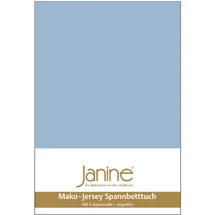 JANINE Spannbettlaken Mako-Jersey 180 x 200 - 200 x 200 cm blau