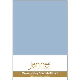 JANINE Spannbettlaken Mako-Jersey 180 x 200 - 200 x 200 cm blau