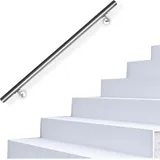 Wolketon - vingo Edelstahl Handlauf Treppengeländer Geländer und Handläufe Wandhandlauf Wand Treppe Wandhalterung Innen & Außen 160 cm